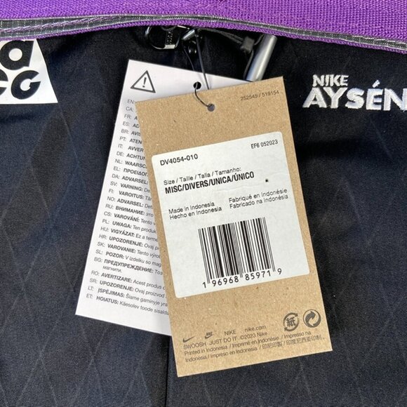 Nike ACG Aysen Hiking Trail 32 Liter Backpack Adult Black Purple Grey DV4054-010 - Picture 3 of 7
